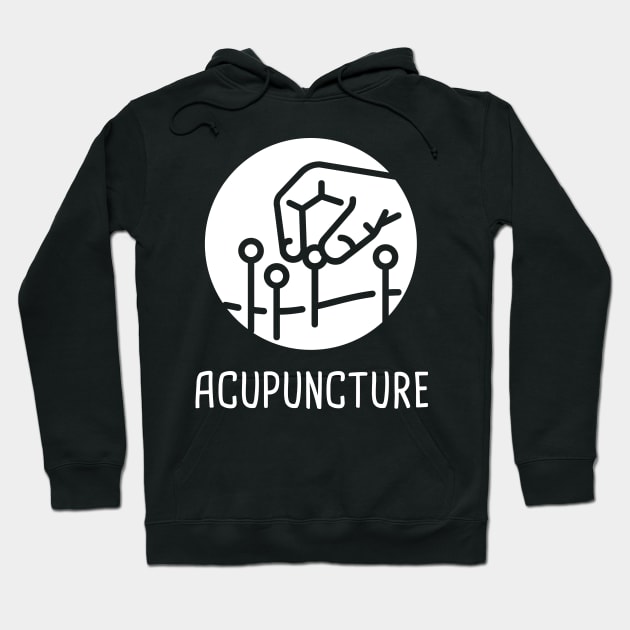 Acupuncture Needles Design Hoodie by MeatMan